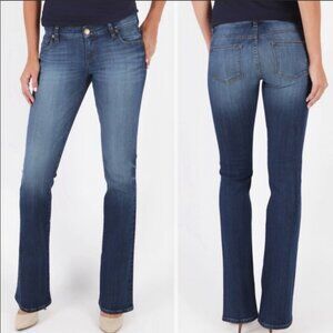 Kut From The Koth Natalie Mid Rise Baby Boot Cut Jeans, Size 8, Indigo